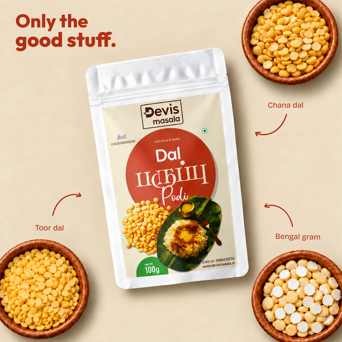 Paruppu podi (பருப்பு பொடி)